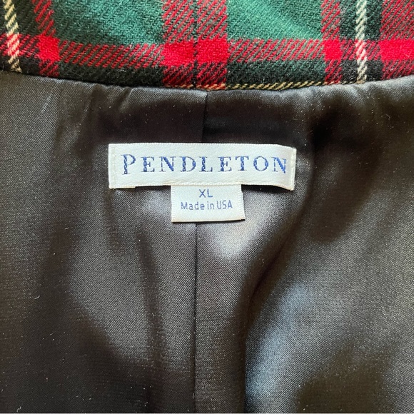 Pendleton Plaid Wool Capelet Poncho Jacket Size XL - Picture 2 of 13